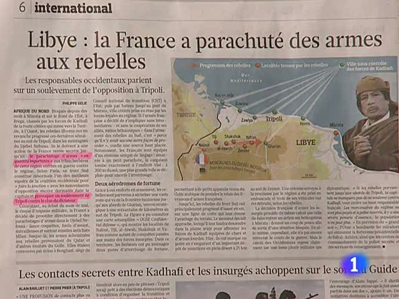 La OTAN niega cualquier vinculación con el envío de armas de Francia a los rebeldes libios