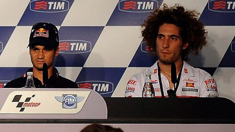 El piloto español Dani Pedrosa ha respondido a Marco Simoncelli, que se había disculpado por la caída que provocó la lesión de Pedrosa. 