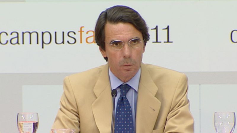 José María Aznar acusa al Gobierno de permitir la presencia de Bildu en las instituciones