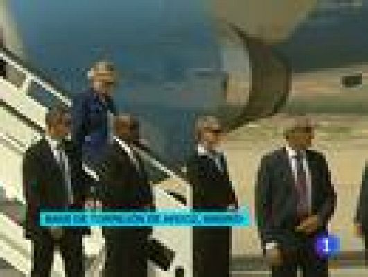 Telediario 1 - Visita oficial de Hillary Clinton