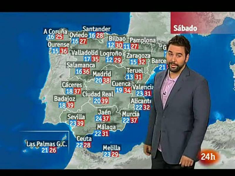 Temperaturas altas en el centro y sur peninsular y en Gran Canaria