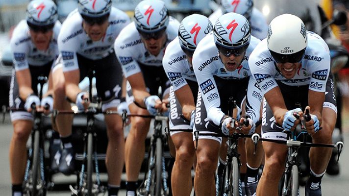 Tour de Francia - Llegada a meta del Saxo Bank