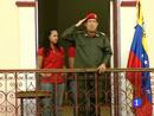 Telediario 1 - Chávez confía en ganar la batalla