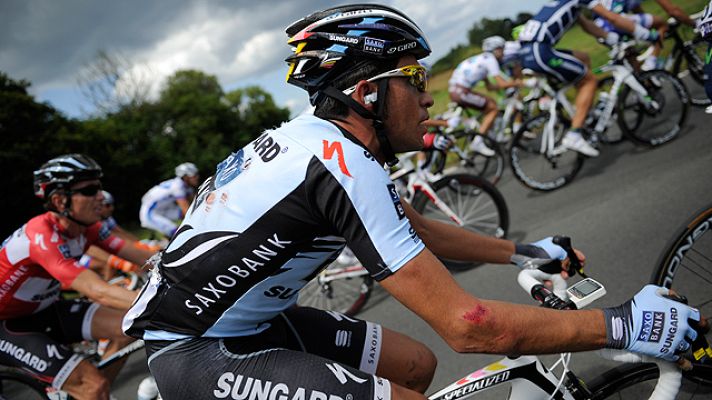 Tour de Francia - Caída de Contador en la 5ª etapa