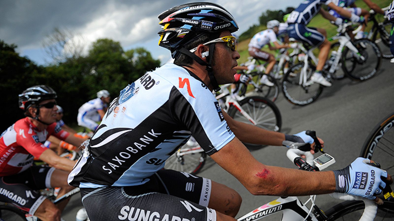 Caída de Contador en la 5ª etapa