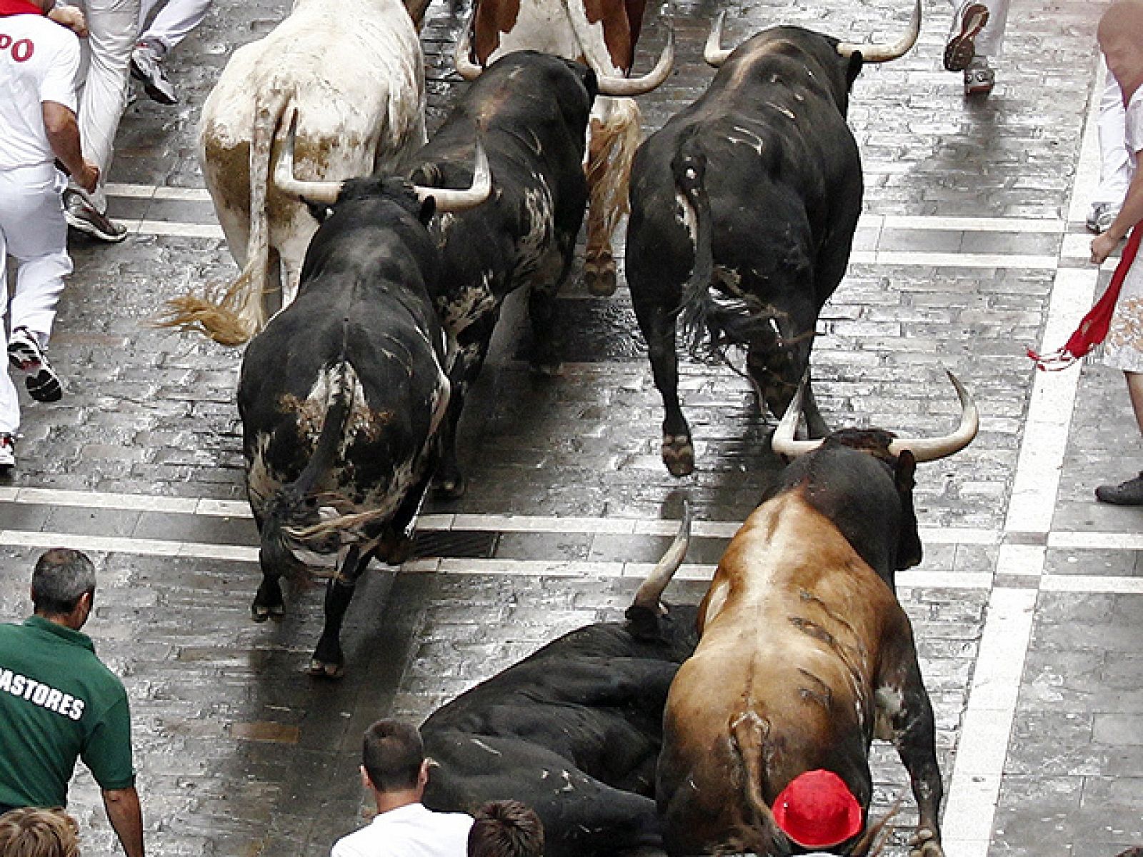 Caída en la calle Estafeta