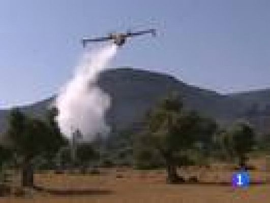 Telediario 1 - Incendios en Cádiz y Mallorca