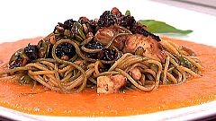Saber Cocinar - Pasta con salsa de zanahoria y piñones