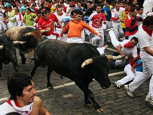 San Fermín - Pequeño montón en Estafeta