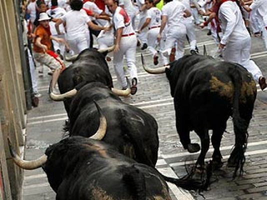 San Fermín - Un corneado en Santo Domingo