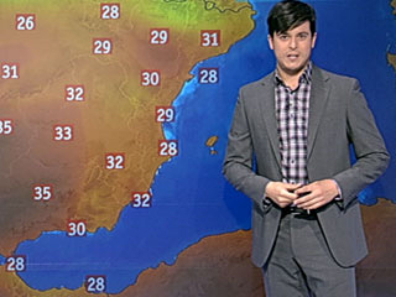 Chubascos en Cataluña y nuboso en norte peninsular, Baleares y Levante