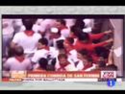 Telediario 1 - Agencias de noticias y televisiones de todo el mundo cubren los Sanfermines
