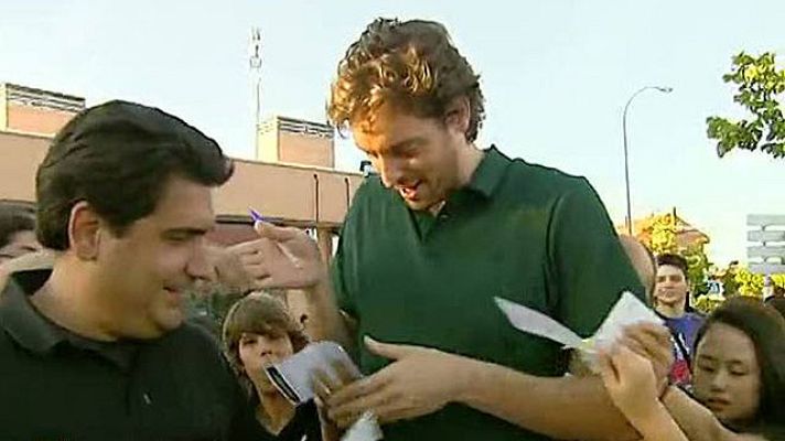 Telediario 1 - Gasol soprende en Boadilla del Mont