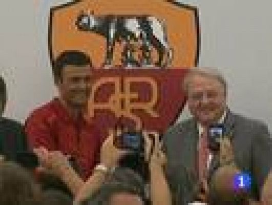 Telediario 1 - Luis Enrique, presentado en el Roma