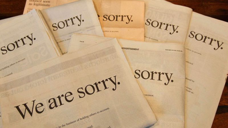 Murdoch pide perdón mediante una carta personal publicada en prensa 