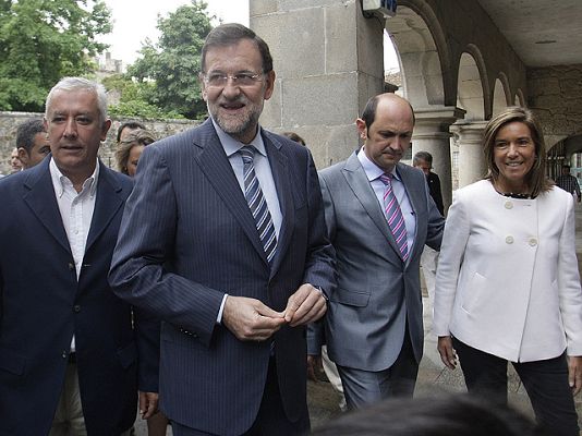 Telediario 1 - Rajoy no habla de Camps