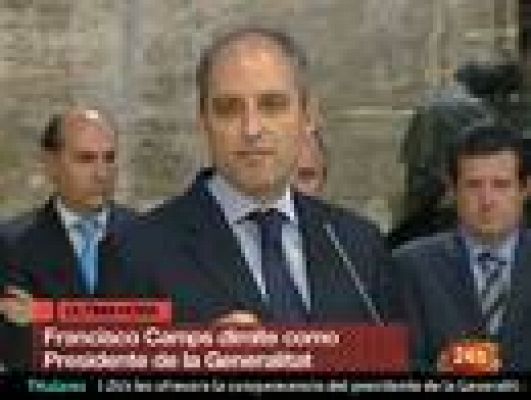 Camps dimite como presidente de la Generalitat. Comparecencia íntegra