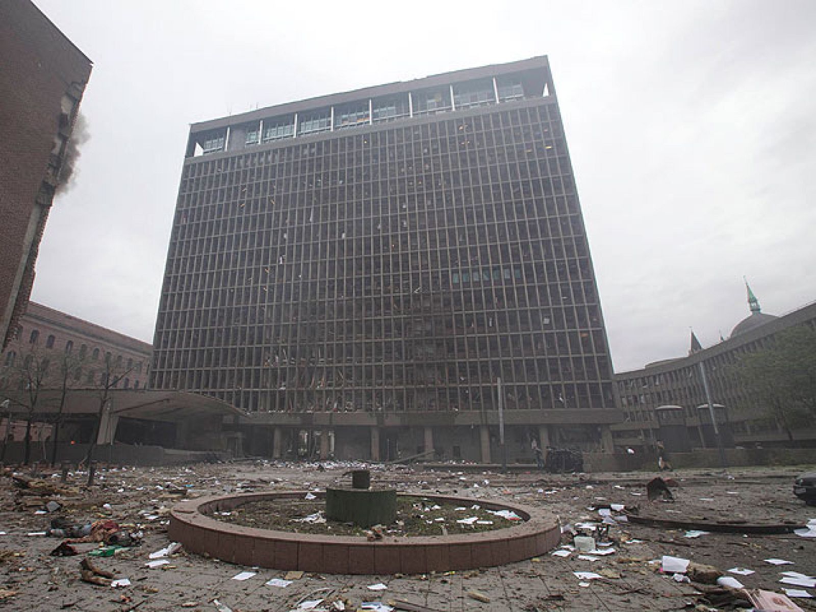 Un videoaficionado capta los momentos posteriores a la explosión en Oslo