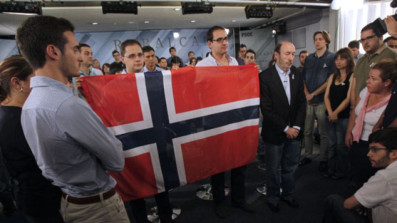  Mensajes de condolencias desde España a las familias de las víctimas de Noruega