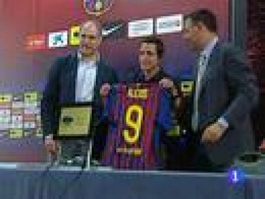 Telediario 1 - Alexis ya luce el nueve azulgrana