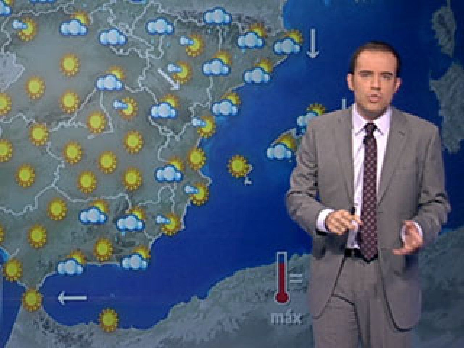 Chubascos localmente fuertes en el noreste de Cataluña