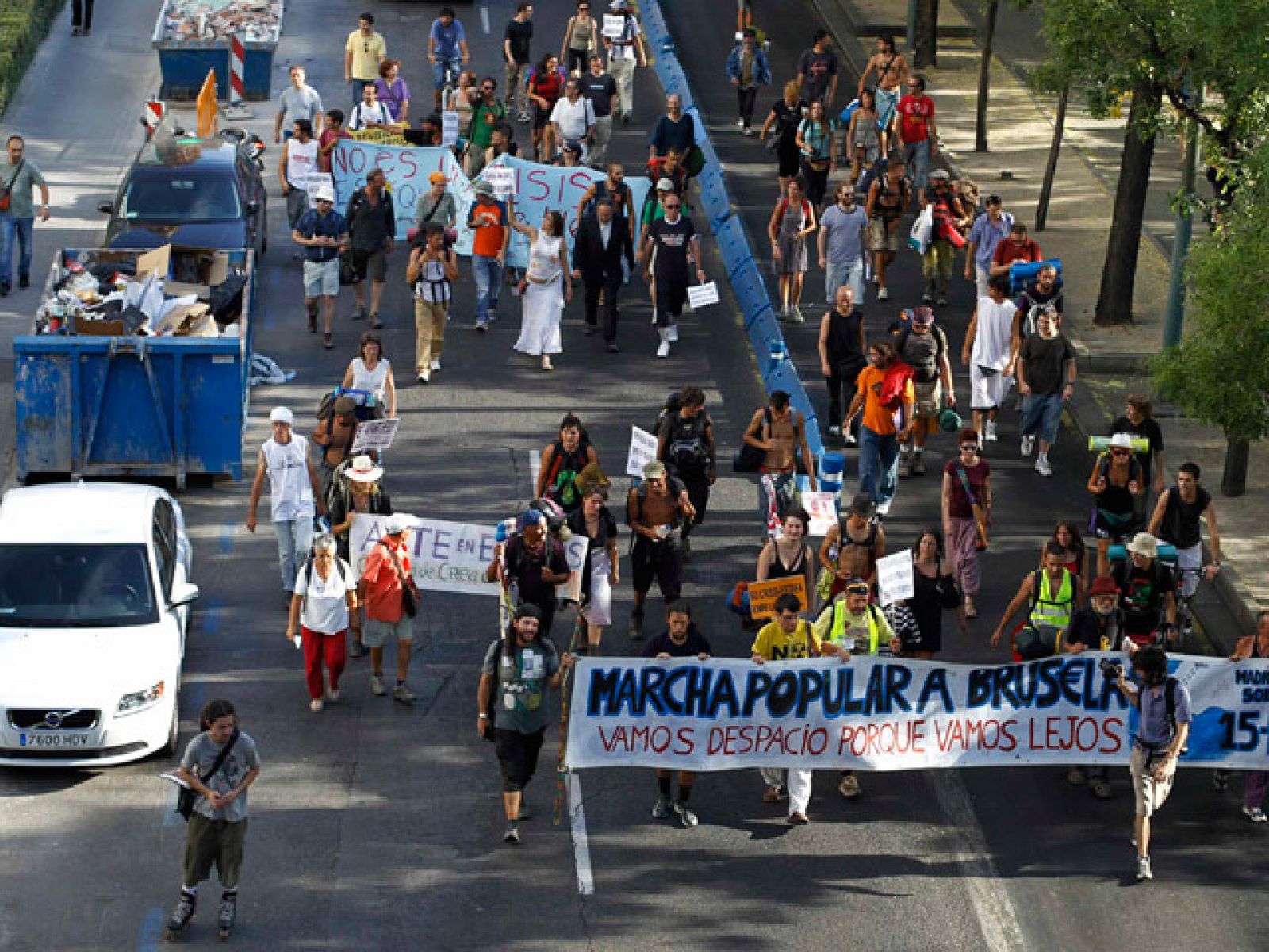  La marcha popular indignada ya camina rumbo a Bruselas