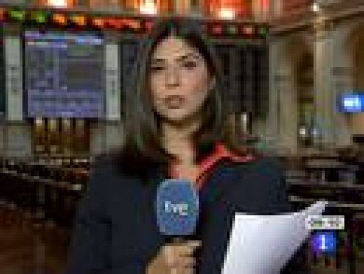 Telediario 1 - La prima de riesgo española sube hasta los 326 puntos y bajan las Bolsas