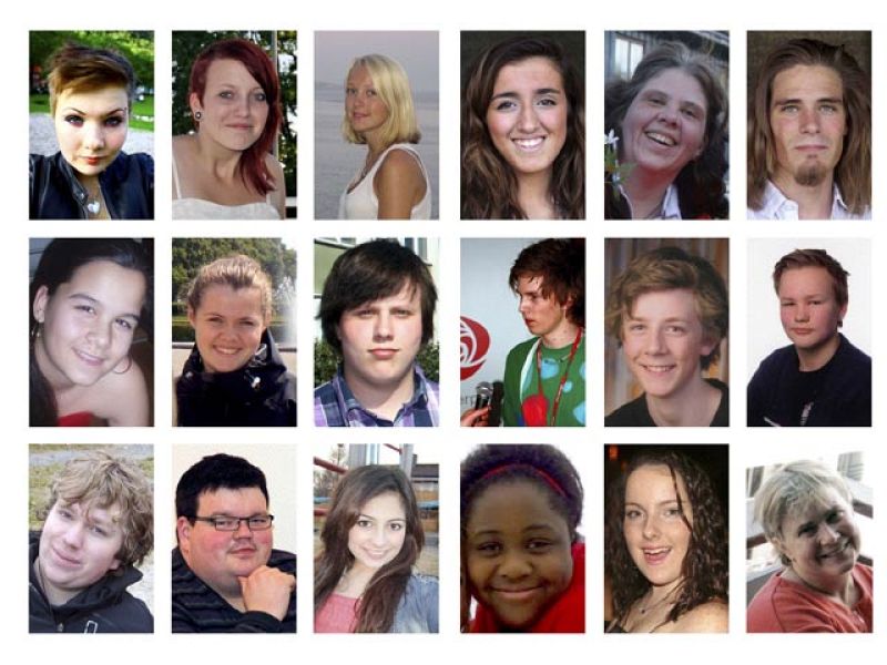 Los rostros de la tragedia en Oslo 