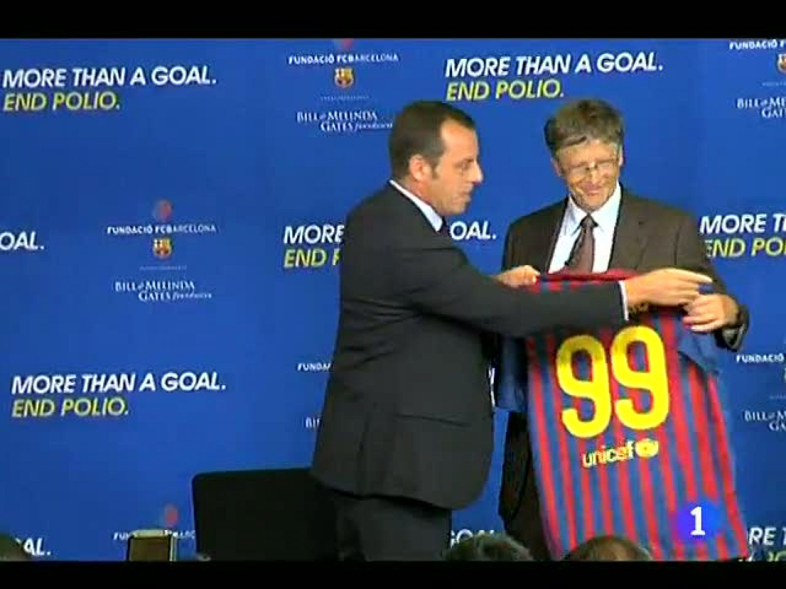 Telediario 1: El Barça visita a Bill Gates | RTVE Play