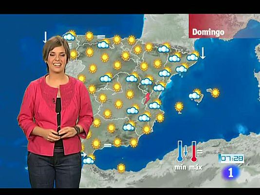 El tiempo - Calor y tormentas para este domingo