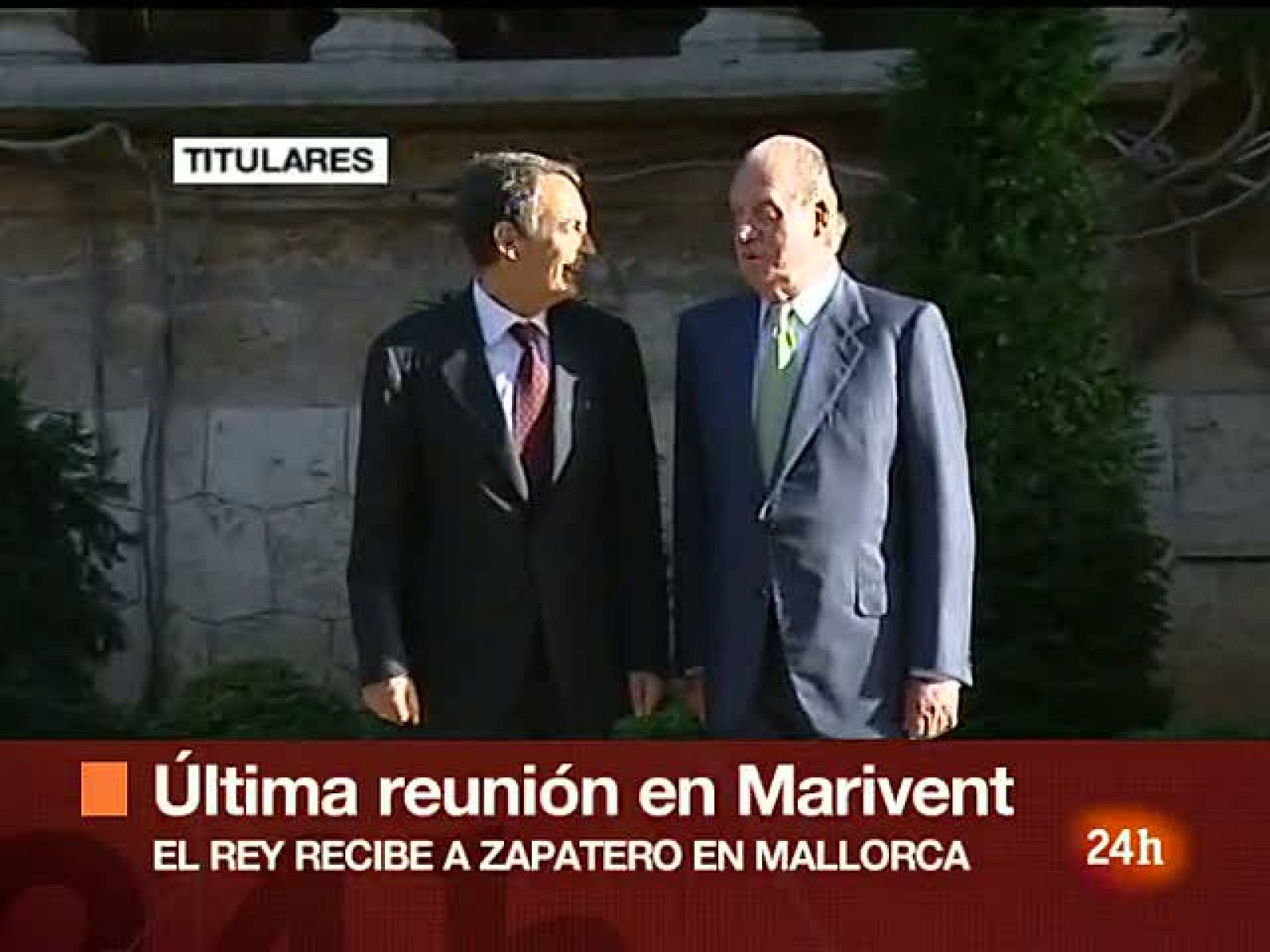  Último despacho de Zapatero con el rey en Mallorca