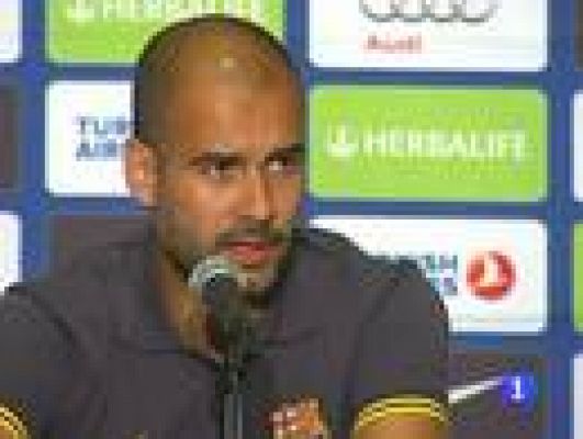 Telediario 1 - Pep, sobre Cesc: "Todos sabéis quién es el que falta"