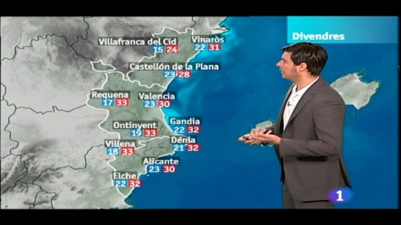  El tiempo en la C. Valenciana - 04/08/11 - Ver ahora