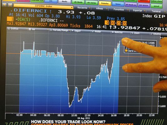 Telediario 1 - Las Bolsas se desploman