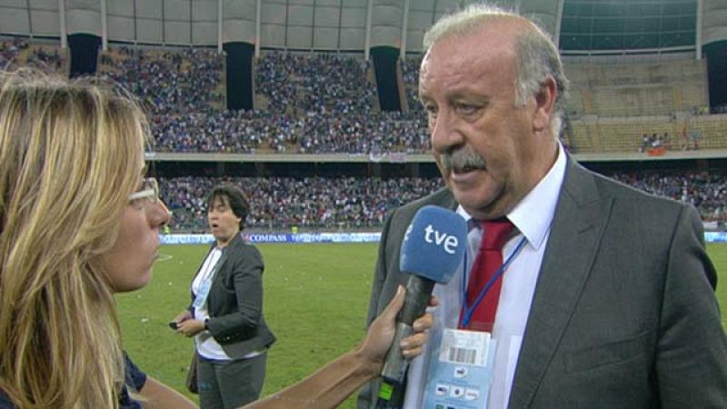 El seleccionador nacional español, Vicente del Bosque, ha valorado positivamente la derrota de España ante Italia por 2-1. "Estoy contento con el segundo tiempo", ha asegurado el técnico salmantino.