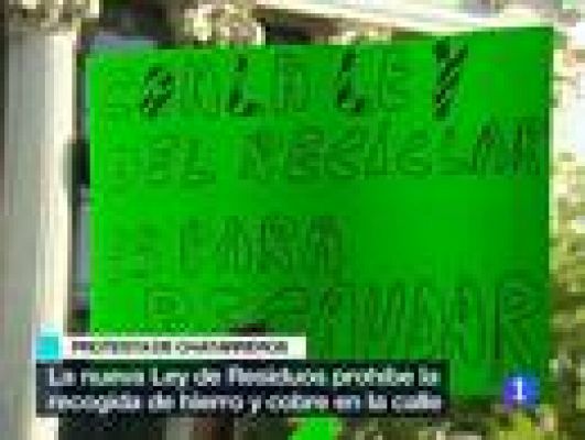 Telediario 1 - Los chatarreros se manifiestan