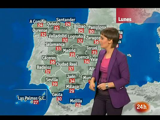 El tiempo - Sol en la mayor parte del país y temperaturas muy elevadas