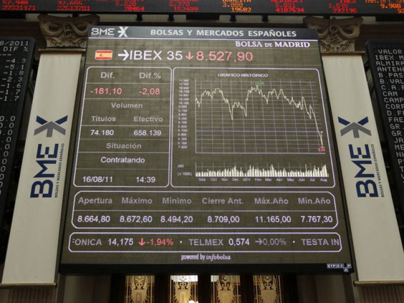 Las bolsas cierrran en ligeras pérdidas tras conocerse el estancamiento de Alemania 