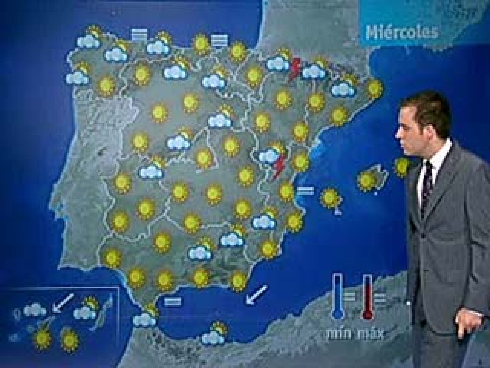 Altas temperaturas en toda España y tormentas en el nordeste - El tiempo | Ver