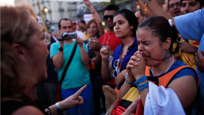 Tensión en Sol entre peregrinos y laicos