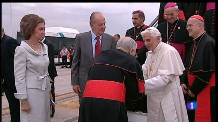 Llegada del Papa a Madrid