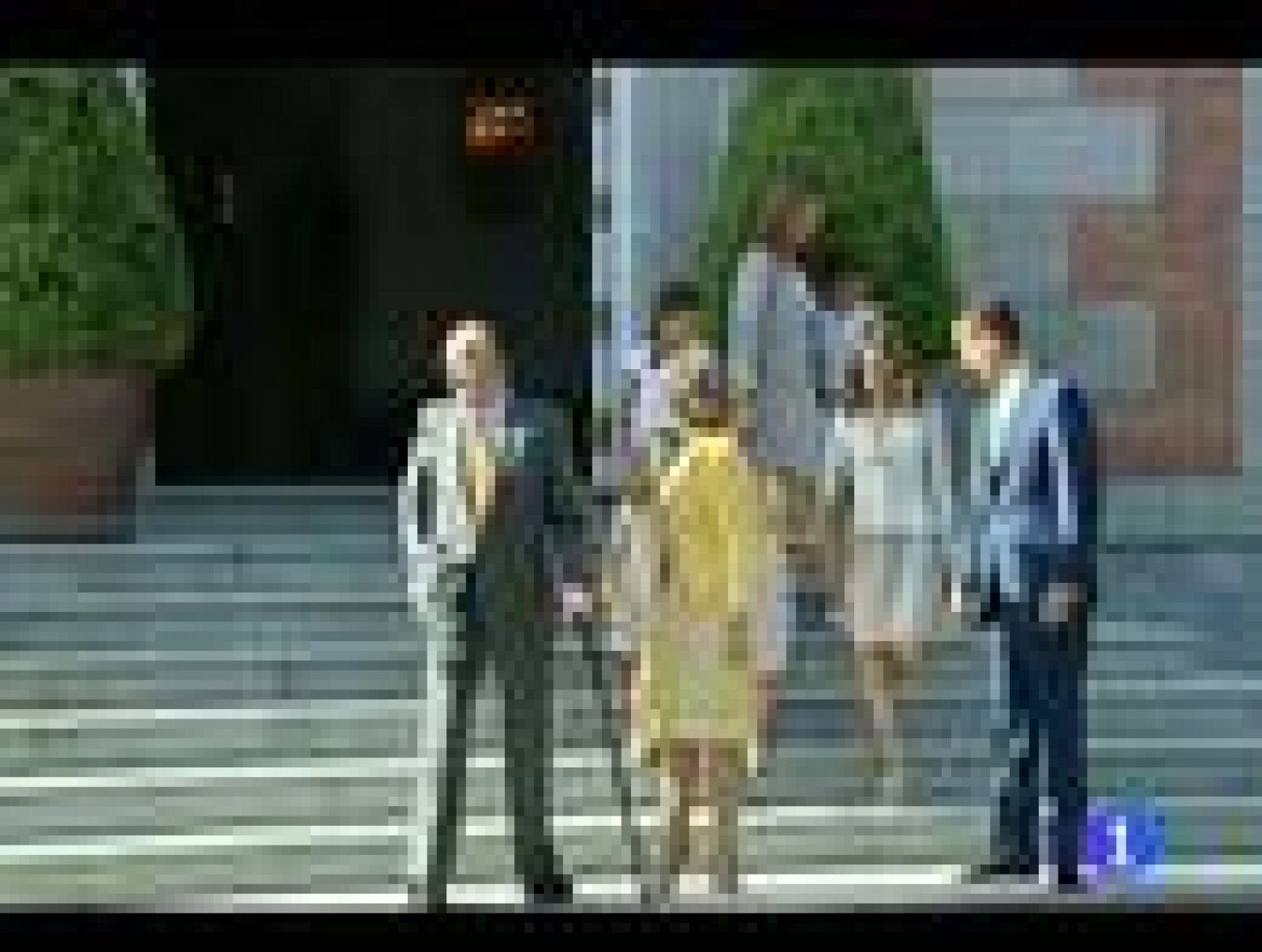 Visita de Benedicto XVI a los reyes en el Palacio de la Zarzuela