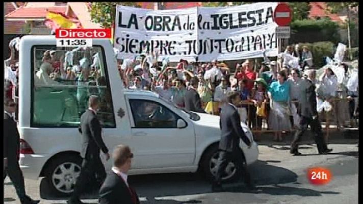 Especiales informativos - Benedicto XVI visita El Escorial 1