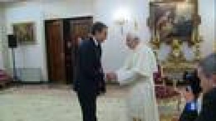 El papa recibe a Zapatero en la Nunciatura