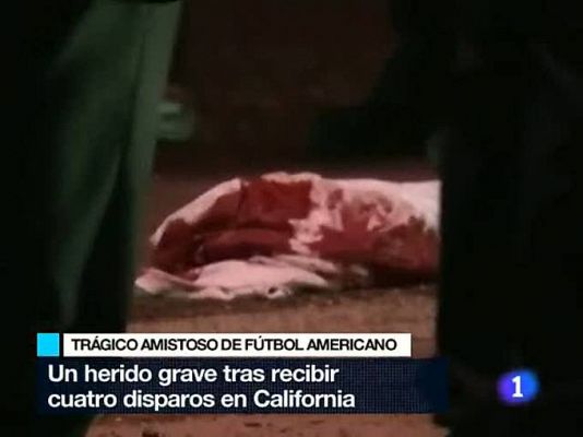 Telediario 1 - Tiroteos en partidos de fútbol