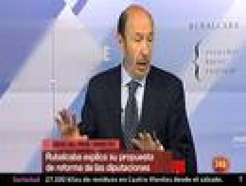  Rubalcaba propone sustituir las Diputaciones provinciales por un consejo de alcaldesdes sin estructura política