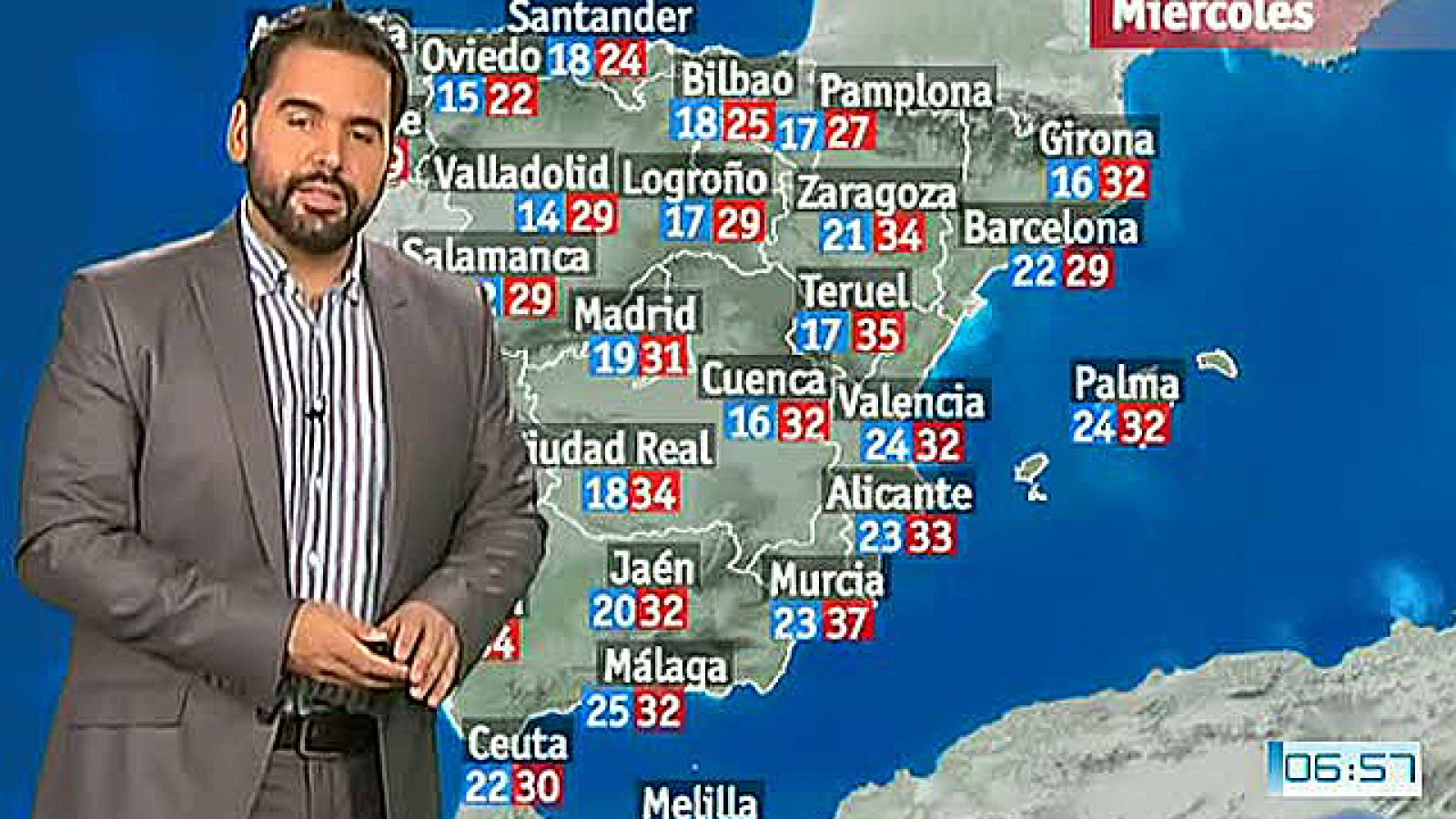 Cielos poco  nubosos y temperaturas mínimas en ligero ascenso