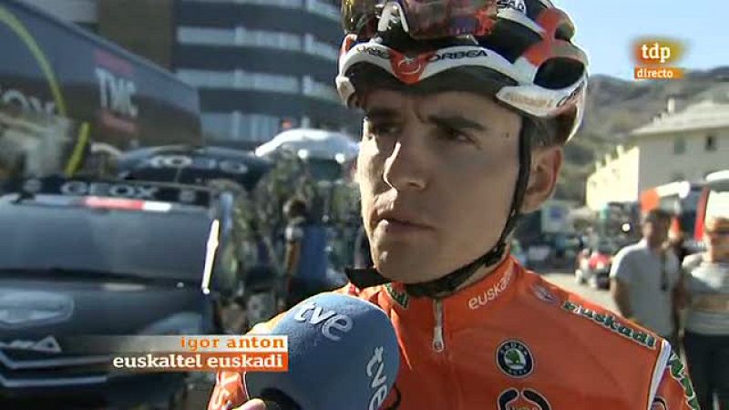 El ciclista español del conjunto Euskaltel-Euskadi Igor Antón se ha mostrado resignado tras ceder minuto y medio con los favoritos en la cuarta etapa de la Vuelta a España, que finalizó con la ascensión a Sierra Nevada, y ha reconocido que no ha enco