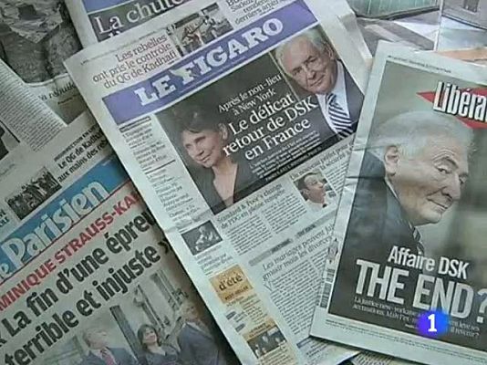 Telediario 1 - Repercusiones del caso Strauss-Kahn