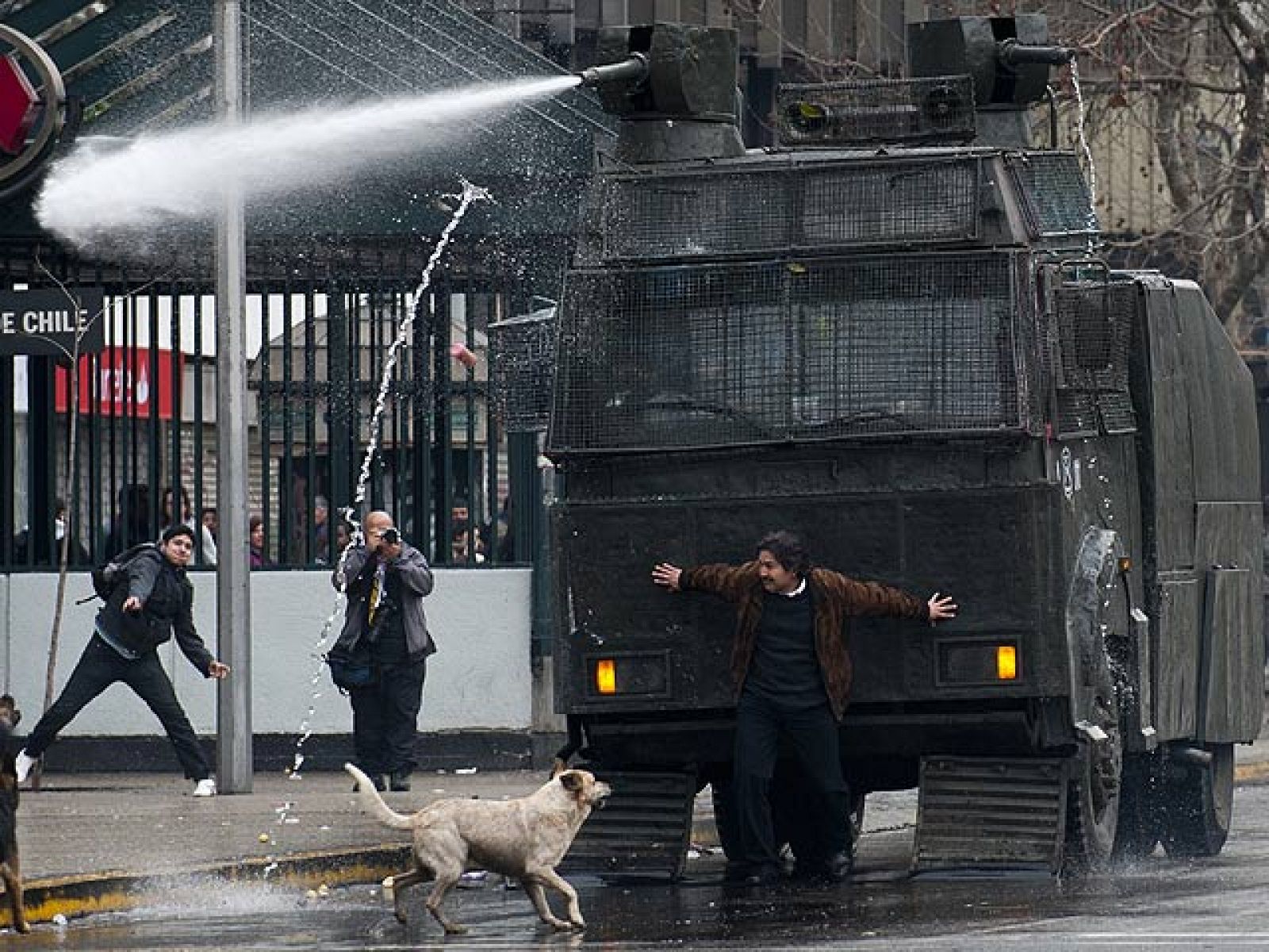 Primera jornada de huelga general en Chile